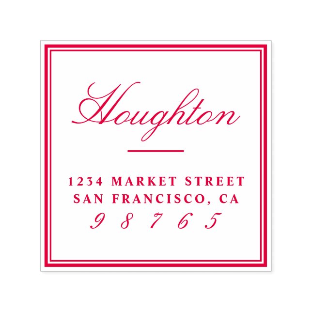 Tampon Auto-encreur Créez votre propre nom de famille personnalisé Adr (Design)