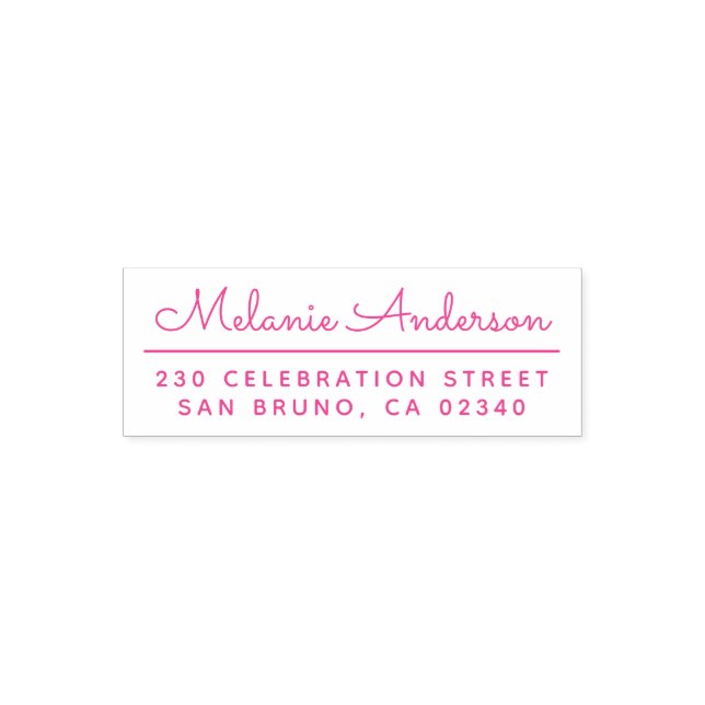 Tampon Auto-encreur Créez votre propre nom de script et votre adresse  (Design)