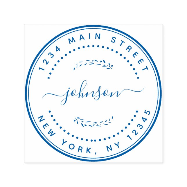 Tampon Auto-encreur Créez votre propre nom moderne Adresse de retour (Design)