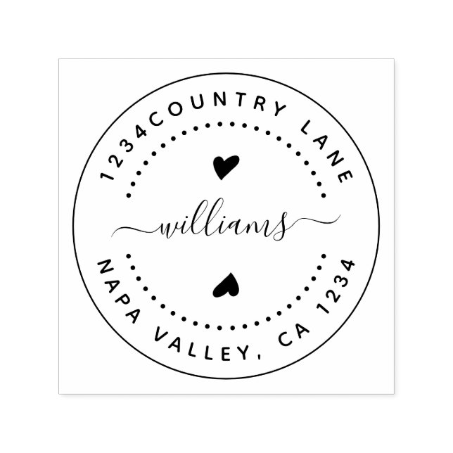 Tampon Auto-encreur Créez votre propre retour arrondi moderne auto-enc (Design)