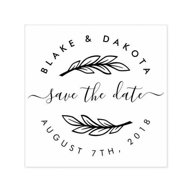 Tampon Auto-encreur Créez Votre Propre Rustique Personnalisé Moderne E (Design)