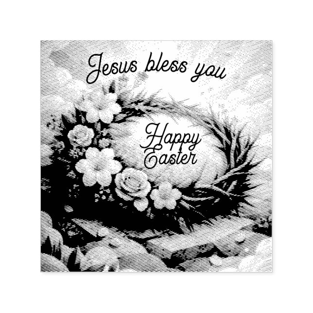 Tampon Auto-encreur Crown of Thorns Personalized Easter Stamp (Design)