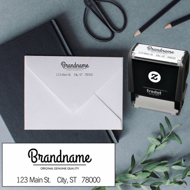 Tampon Auto-encreur Custom Company Logo Address (Custom Business Logo Return Address Stamp)