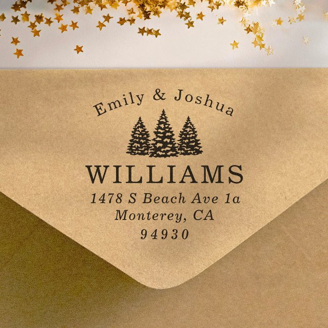 Tampon Auto-encreur Custom Holiday Christmas Cards & Envelope address (Créateur téléchargé)