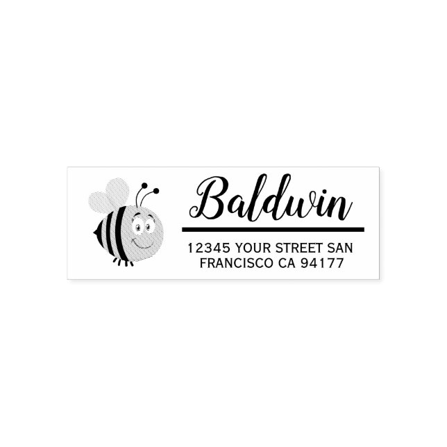 Tampon Auto-encreur Cute bebe personnalisé ustom Nom de famille Wreath (Design)