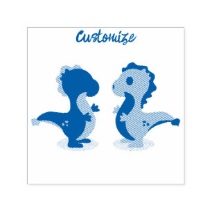 Tampon Auto-encreur Cute Dinosaur Paire Thunder_Cove
