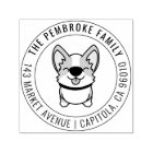 Cute Kawaii Corgi Nom de famille Adresse de retour