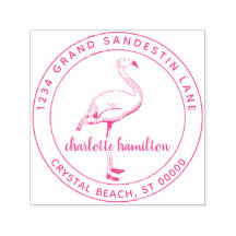 Cute Tropical Flamant rose Bird Modern Return Adre