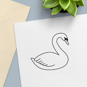 Tampon Auto-encreur Cygne blanc