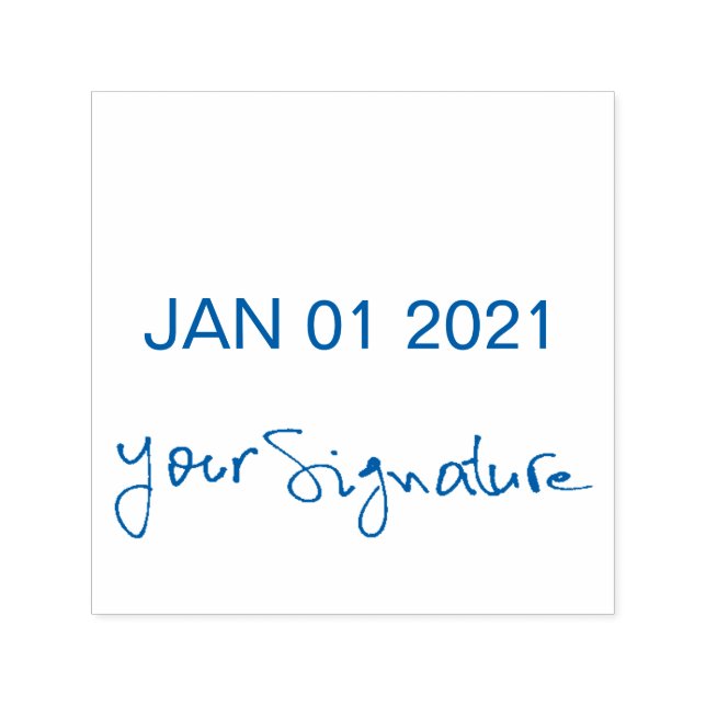 Tampon Auto-encreur Date d'auto-activation et timbre de signature (Design)