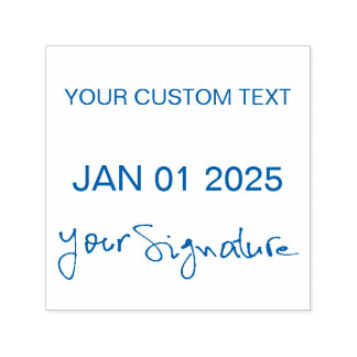 Tampon Auto-encreur Date de signature Date de signature Texte personna