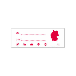 Tampon Auto-encreur Date météo pour l'ID de traversée de l'Allemagne