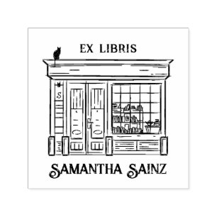 Tampon Auto-encreur De la bibliothèque du livre Stamp Girl Book Lover