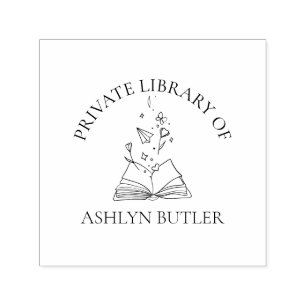 Tampon Auto-encreur De La Bibliothèque Du Timbre En Caoutchouc