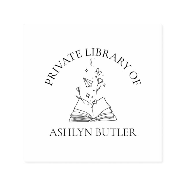 Tampon Auto-encreur De La Bibliothèque Du Timbre En Caoutchouc (Design)