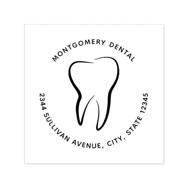 Tampon Auto-encreur Dental Dentistry Clinique Adresse Médicale (Design)