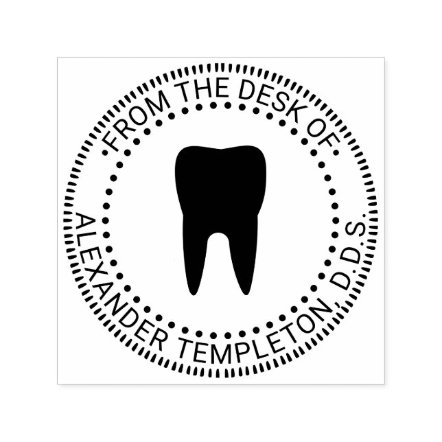 Tampon Auto-encreur Dentiste Dent «Du bureau de», «cabinet de» (Design)
