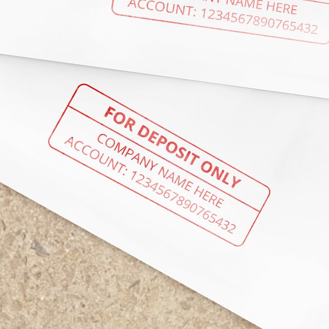 Tampon Auto-encreur Dépôt uniquement Banque d'entreprise (Créateur téléchargé)