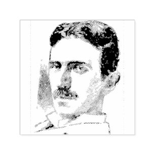 Tampon Auto-encreur Dessin Nikola Tesla