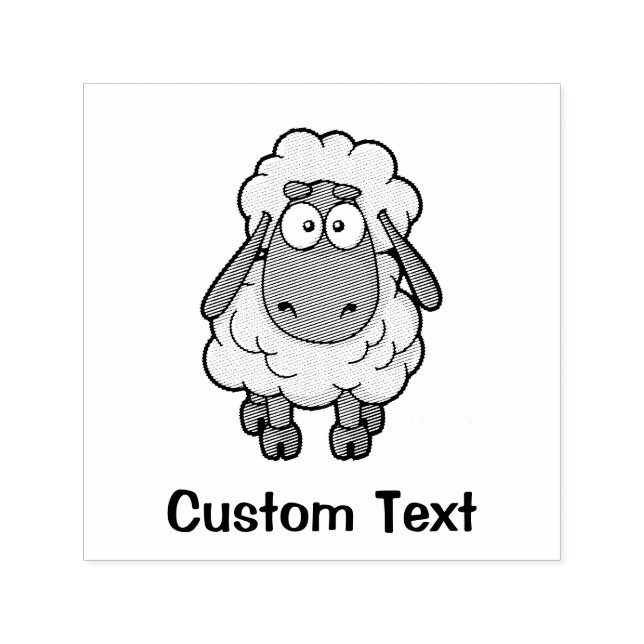 Tampon Auto-encreur Dessin sur le mouton (Design)