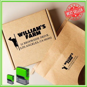 Tampon Auto-encreur Dog Farm Business Unique Mignonne Adresse de retou