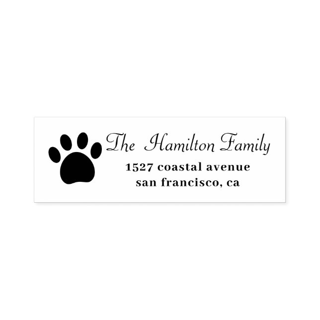Tampon Auto-encreur Dog Print : Return Address (Design)