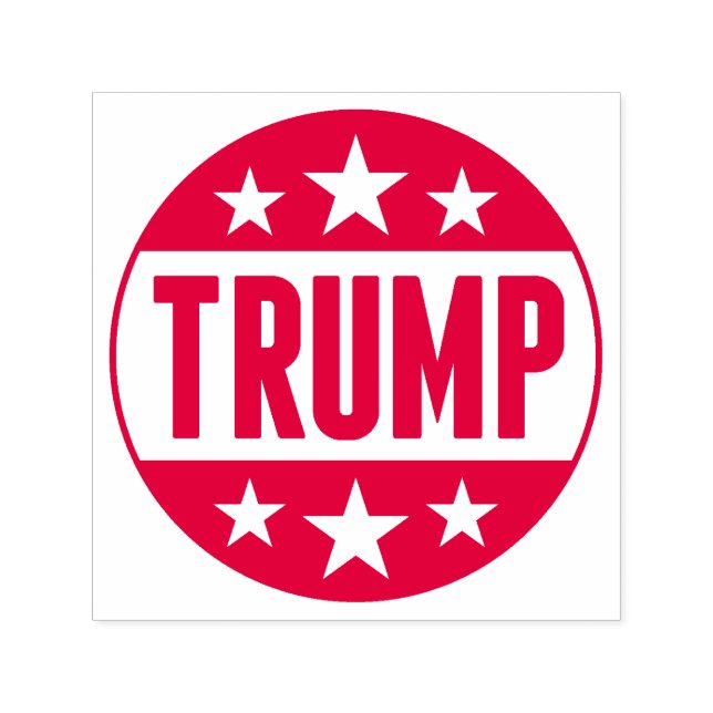 Tampon Auto-encreur Donald Trump 2020 Bouton étoiles rouges (Design)