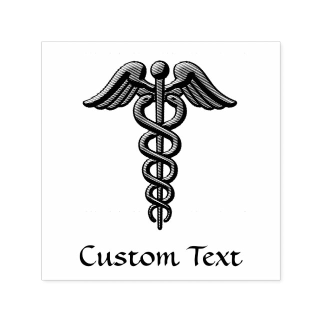 Tampon Auto-encreur Double Snake Caduceus (Design)