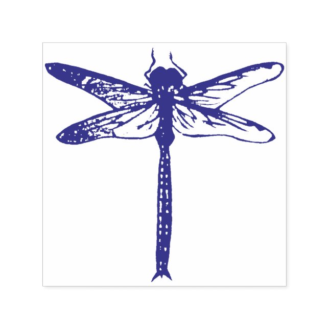 Tampon Auto-encreur Dragonfly japonaise vintage (Design)