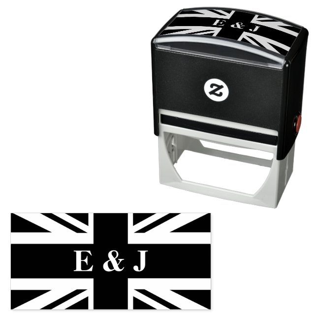 Tampon Auto-encreur Drapeau Union Jack britannique (En situation)