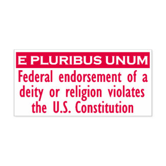 Tampon Auto-encreur E PLURIBUS - Timbre UNUM - Rouge/XL