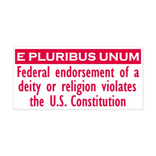 Tampon Auto-encreur E PLURIBUS - Timbre UNUM - Rouge/XL (Design)