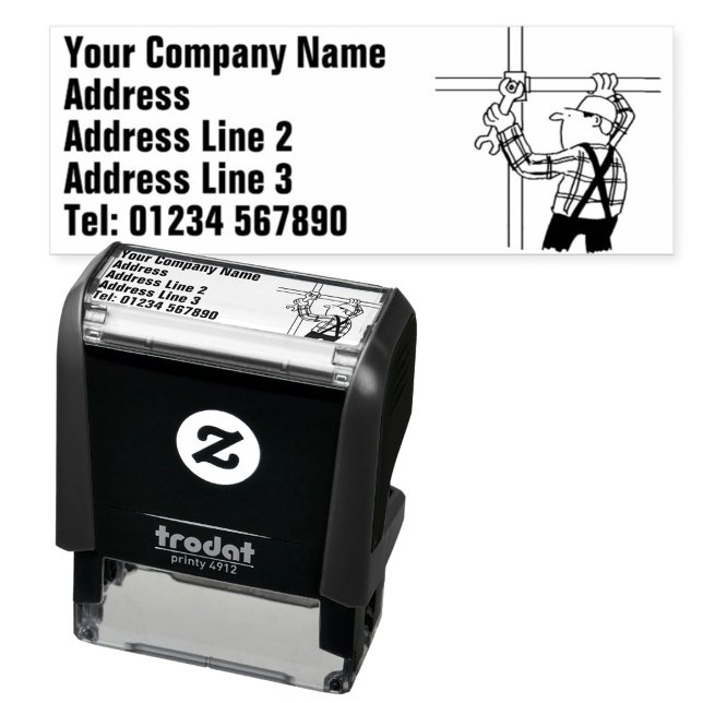 Tampon Auto-encreur Écran et échafaudage, Érection d'échafaudage (Créateur téléchargé)