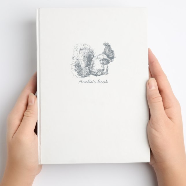 Tampon Auto-encreur Écureuil Monogramme Ce Livre Appartient À (Créateur téléchargé)