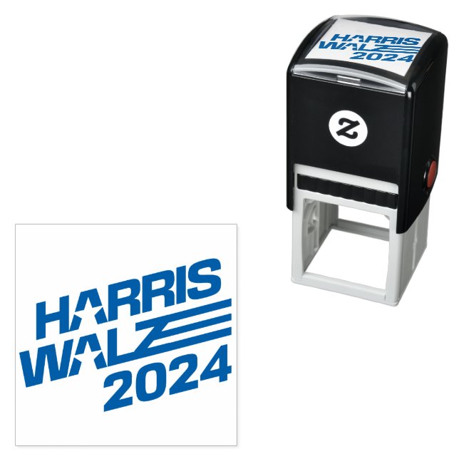 Tampon Auto-encreur Élection 2024 Harris Walz (En situation)