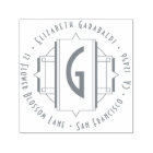 Élégant Art Déco Art Round Retour Adresse