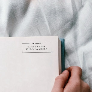 Tampon Auto-encreur Élégant Classic Ex Libris Custom Name Plaque de ma