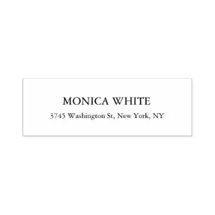 Tampon Auto-encreur Élégant classique noir & blanc élégant