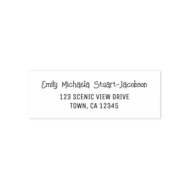 Tampon Auto-encreur Elegant Modern Casual Contemporary Handwriting  (Design)