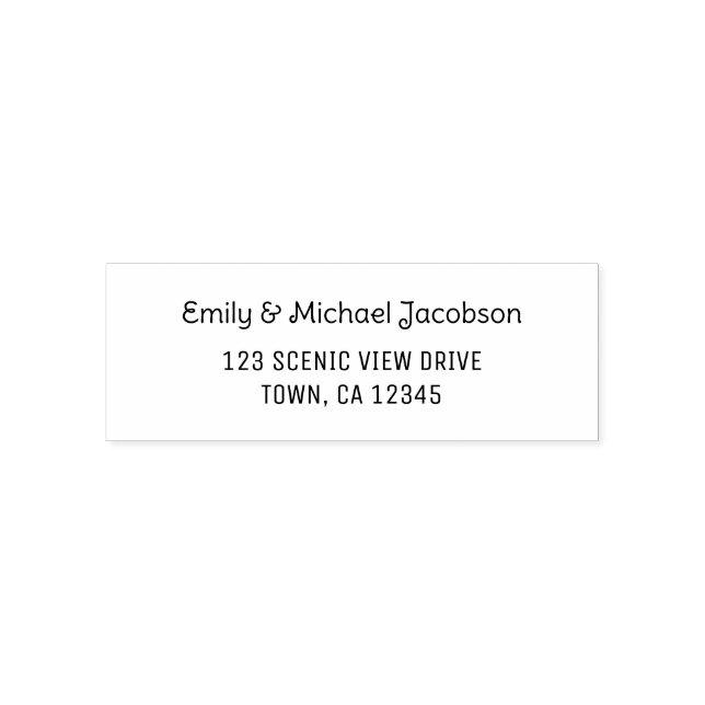 Tampon Auto-encreur Elegant Modern Casual Handwriting for Couples (Design)