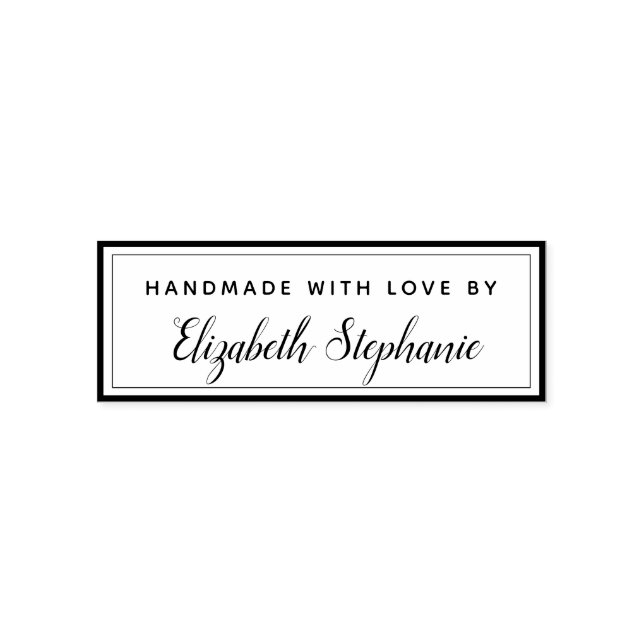 Tampon Auto-encreur Élégant Moderne Fait Main avec Amour  (Design)