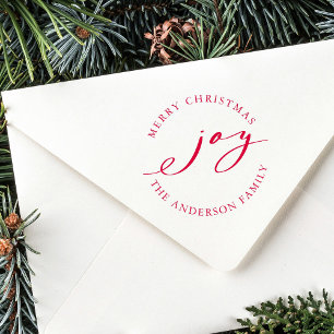 Tampon Auto-encreur Elégant Noël Joy Vacances auto-encastré Timbre