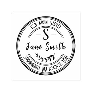 Tampon Auto-encreur Élégante adresse de retour auto-encastrée Timbre e