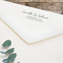 Élégante calligraphie Adresse de retour personnali