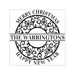 Tampon Auto-encreur Élégante Filigree en dentelle no 2 Nom de famille