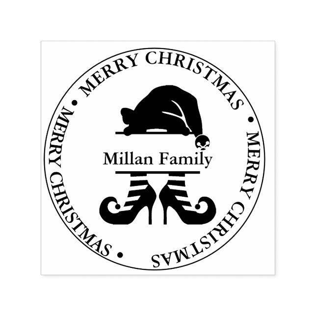 Tampon Auto-encreur Elf Christmas Girl thème (Design)