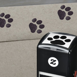 Tampon Auto-encreur Empreinte de patte mignon de chiot ou de chat de