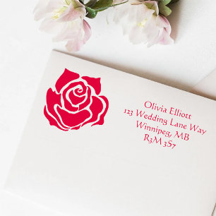 Tampon Auto-encreur encre rouge rose