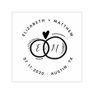 Tampon Auto-encreur enregistrer la date manuscrite mariage Timbre en c