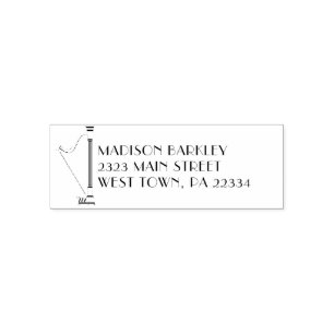 Tampon Auto-encreur Enseignant de musique de harpe